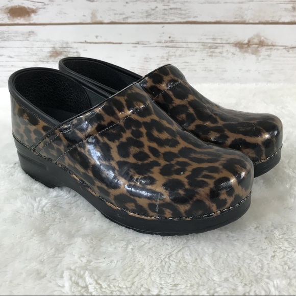 dansko cheetah clogs